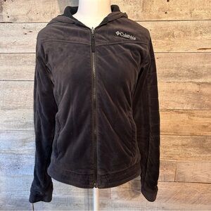 Columbia‎ black fleece zip up hooded jacket in 18/20 youth